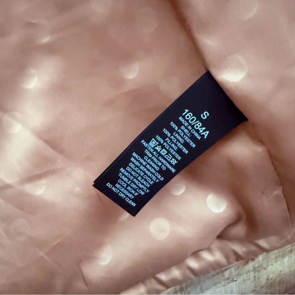 Kate Spade Latte Puffer Jacket with Quilted Spade Design